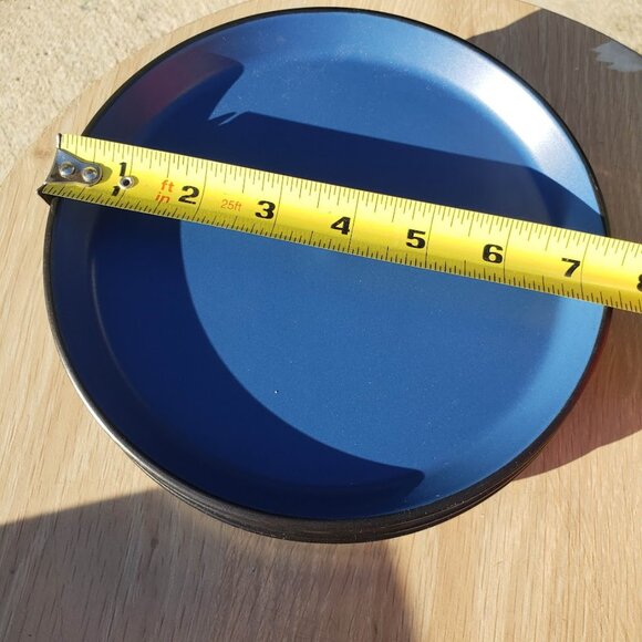 NEW Set of 4 Stone + Lain Stoneware plates 7.5" Blue Black Replacement Plate Rou - Picture 5 of 8